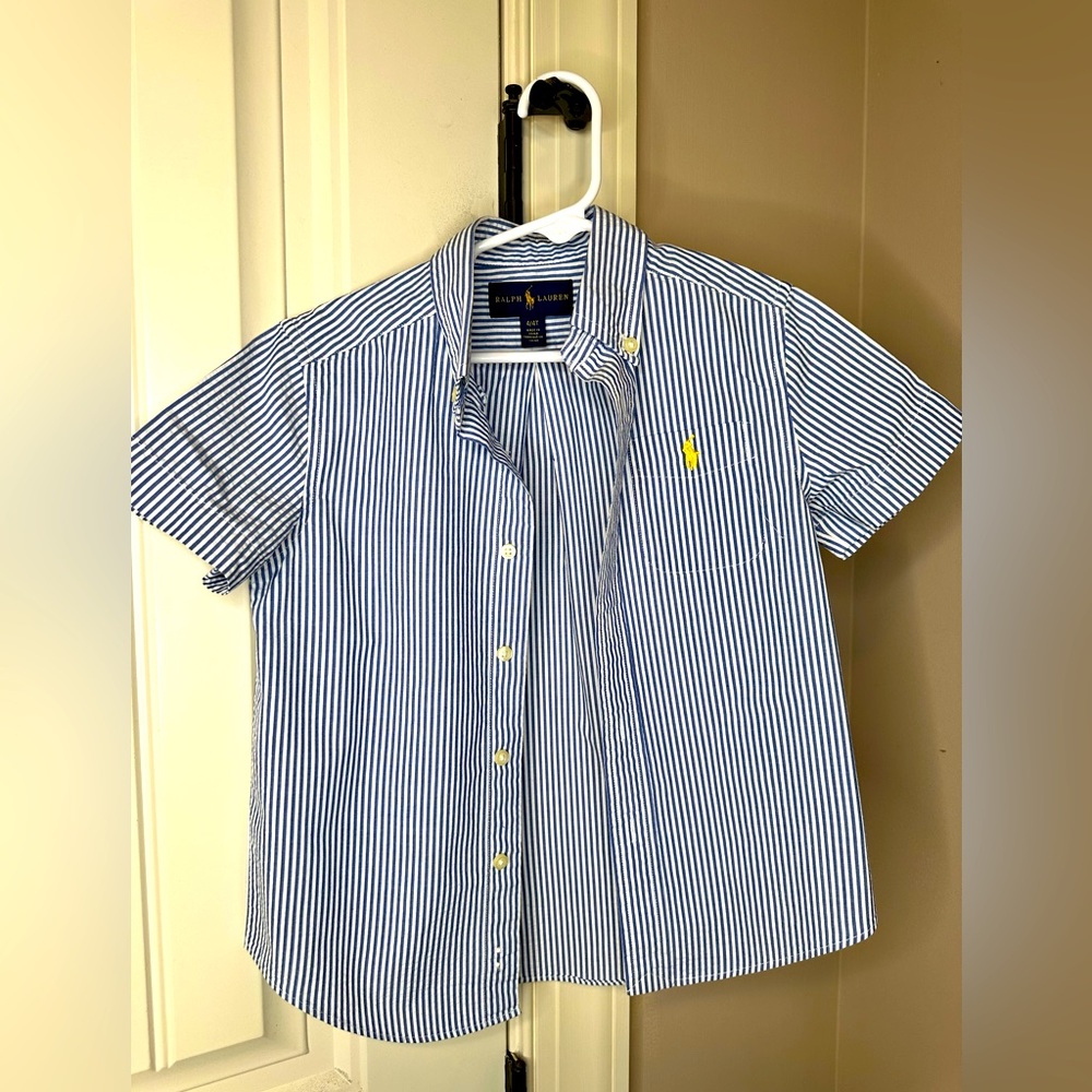 Ralph Lauren/Polo short sleeve button down shirt. Size 4/4T.